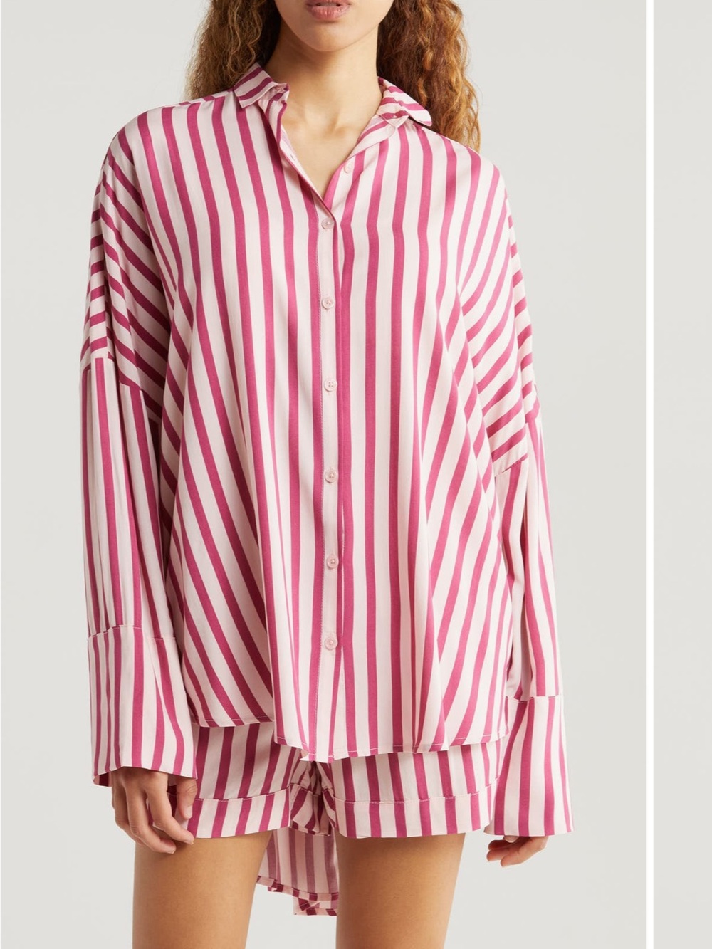 Papinelle Anniversary Striped Long Sleeve & Short Pajama Set